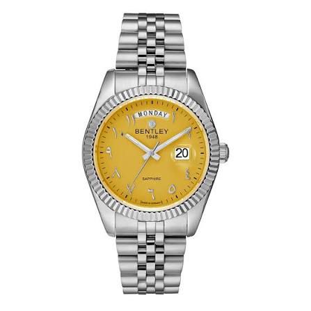 بنتلي قصة روليكس ارقام عربيه المينا اصفر